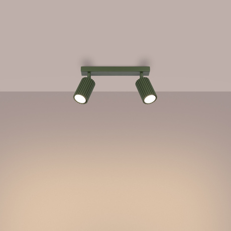 Ceiling lamp KARBON 2 olive green