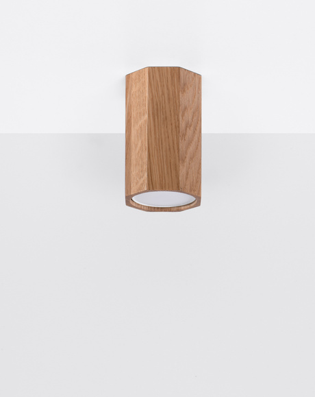 Ceiling lamp ZEKE 10 oak + 1x LED GU-10 3000K Warm 7W 620lm bulb