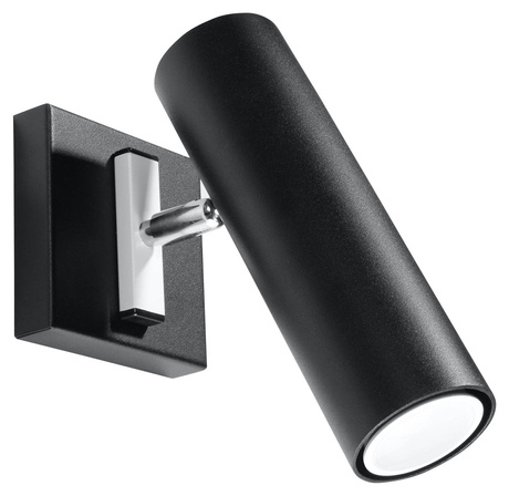 Wall lamp DIREZIONE in black + 1x LED Bulb GU-10 3000K Warm White 7W 620lm