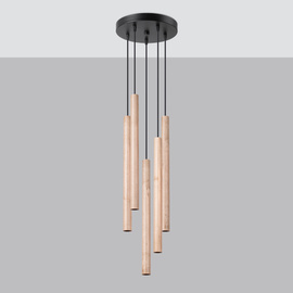 Pendant lamp PASTELO 5P wood