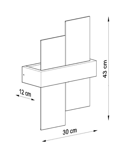 Wall lamp PHOENIX 1 natural wood + 1x LED Bulb E27 4000K Cool White 7.5W 650lm