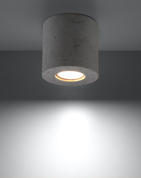 Ceiling lamp ORBIS concrete + 1x LED Bulb GU-10 3000K Warm 7W 620lm