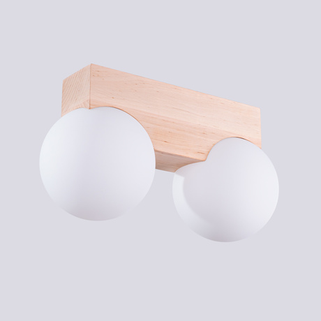 Ceiling lamp BULBO 2 natural wood