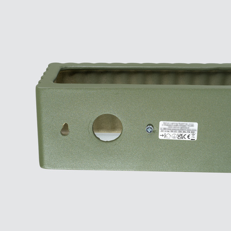 Wall lamp ceramic RIGATA olive green