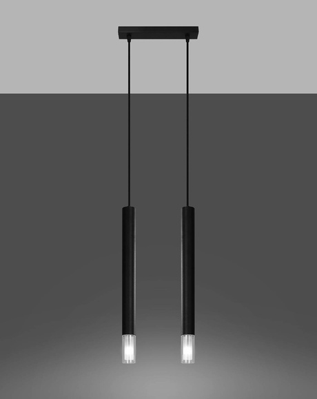 Hanging lamp VIZIER 2 black + 2x LED Bulb G9 4000K Cool White 4.5W 530lm