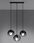 Hanging lamp TULOS 3L black + 3x LED Bulb E27 4000K Cool White 7.5W 650lm