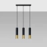 Pendant lamp LOOPEZ 3L black/golden