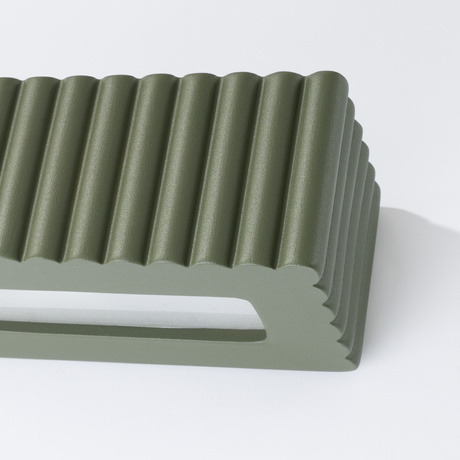 Wall lamp ceramic RIGATA olive green