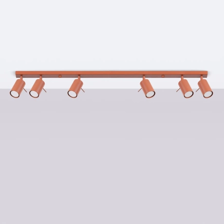 Ceiling lamp RING 6L red ochra