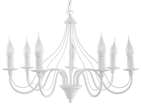 Chandelier MINERWA 7 white + 7x LED Bulb E14 3000K Warm 7.5W 620lm