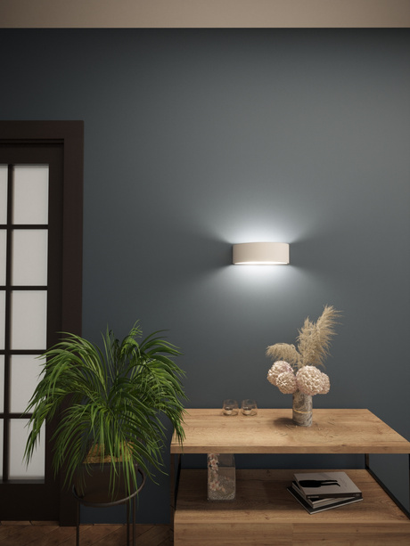 Wall ceramic lamp ATENA 30 white + 1x LED Bulb E27 4000K Cool White 7.5W 650lm