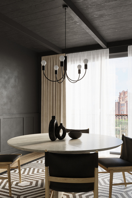 Chandelier PICCOLO 5 + 5x LED Bulb E27 3000K Warm White 7.5W 620lm