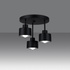 Ceiling lamp SAVAR 3 black + 3x LED Bulb E27 3000K Warm 7.5W 620lm