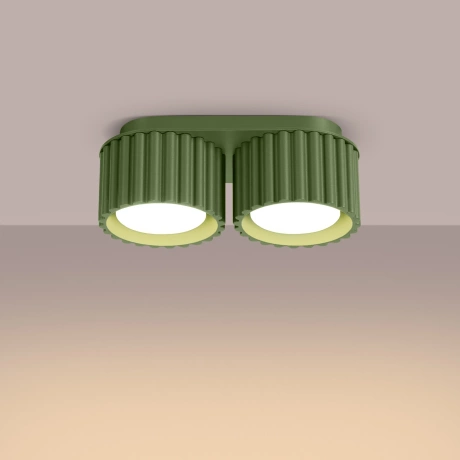 Ceiling lamp AURA 2 olive green Gx53