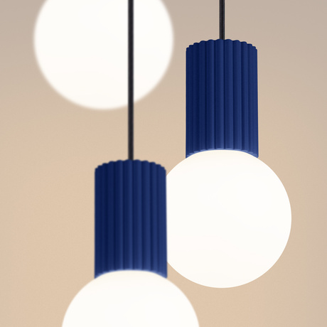 Pendant lamp HALO 3P ultramarine
