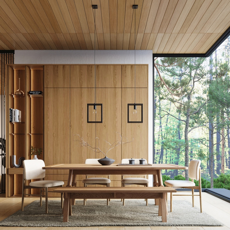 Hanging lamp ARIES in wenge + 1x LED Bulb E27 3000K 7W 760lm