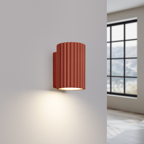 Wall lamp KARBON 10 red ochre