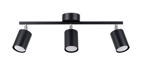 Ceiling lamp LEMMI 3 black with 3x LED light bulb GU-10 4000K Cool White 7W 530lm.