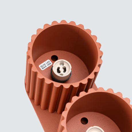 Ceiling lamp AURA 2 red ochra GU10