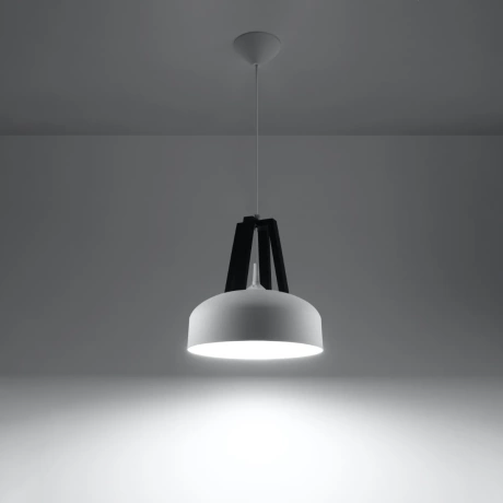 Pendant lamp CASCO white/black