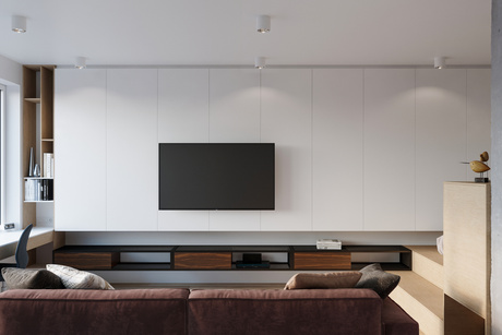 Ceiling lamp TIUBE white + 1x LED bulb GU10 AR111 3000K WARM 12W 800lm