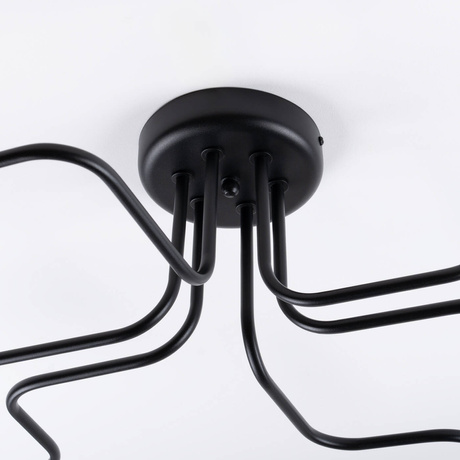 Chandelier VECTOR 6 black + 6X LED Bulb E27 3000K 7W 760lm