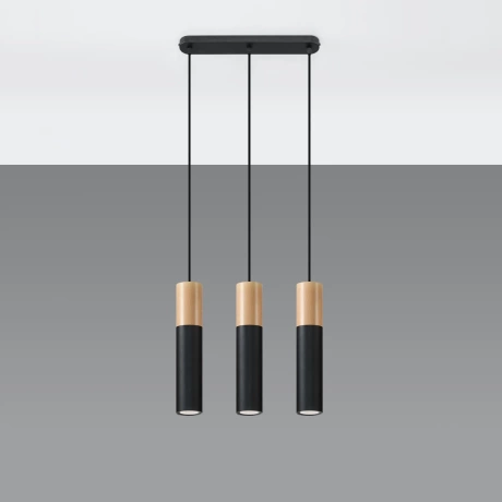 Pendant lamp PABLO 3 black