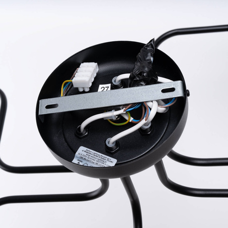 Chandelier VECTOR 6 black + 6X LED Bulb E27 3000K 7W 760lm