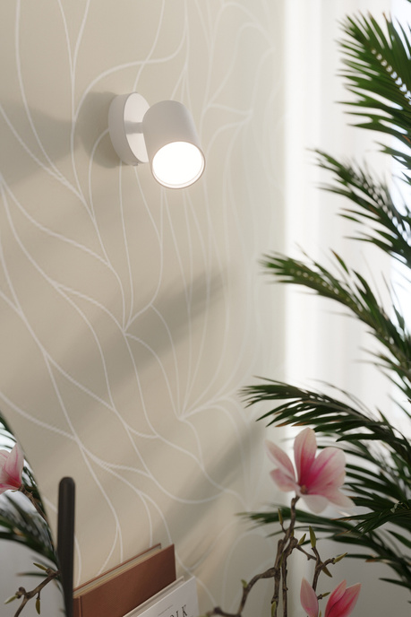 Wall lamp LEMMI 1 white + 1x LED Bulb GU-10 4000K Cool White 7W 530lm