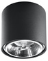 Ceiling lamp TIUBE black + 1x LED bulb GU10 AR111 4000K COOL 10W 850lm