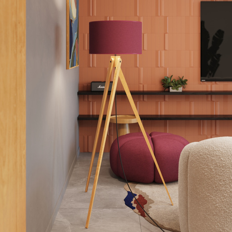 Floor lamp NATT burgundy