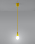 Hanging lamp DIEGO 1 yellow + 1x LED Bulb E27 4000K Cool White 7.5W 650lm