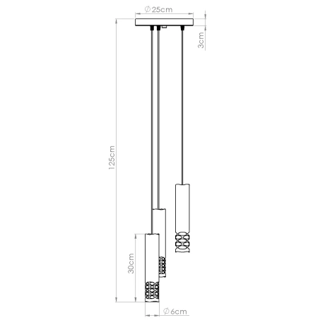 Pendant lamp LIRO 3P white