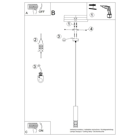 Pendant lamp LAMI 1 white