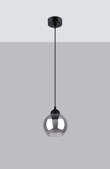 Ceiling pendant ALINO 1 black + 1x LED Bulb E27 4000K Cool White 7.5W 690lm