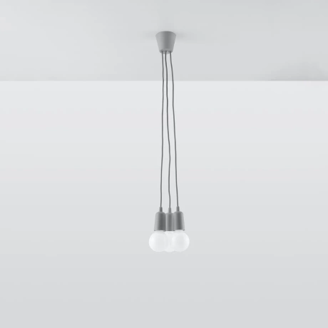 Pendant lamp DIEGO 3 grey