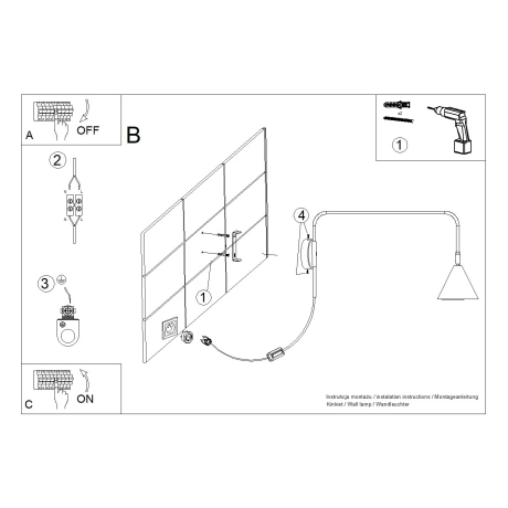 Wall lamp NOX red ochre