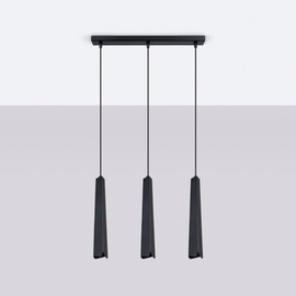 Pendant lamp PRYSM 3L black