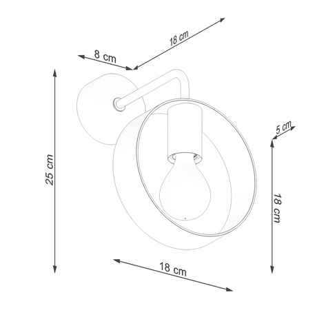 Wall lamp TITRAN 1 white + 1x LED Bulb E27 4000K Cool White 7.5W 690lm