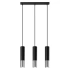 Pendant lamp LOOPEZ 3L black/chrome