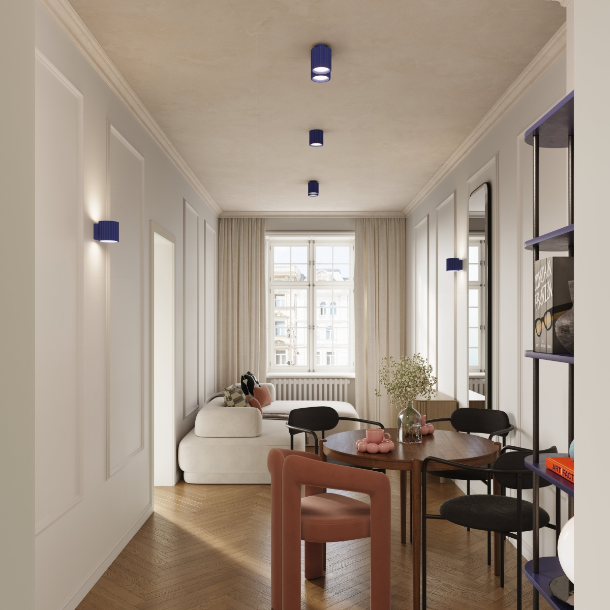 Ceiling lamp AURA 1 ultramarine GU10