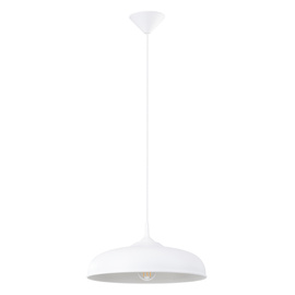 Pendant lamp GINA white + 1x LED Bulb E27 3000K Warm 7.5W 620lm