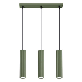 Pendant lamp KARBON 3L olive green