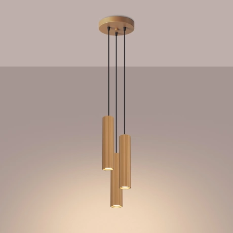 Pendant lamp KARBON 3P gold