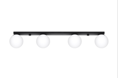 Ceiling lamp YOLI 4 black + 4x LED Bulb G9 3000K Warm 4.5W 450lm