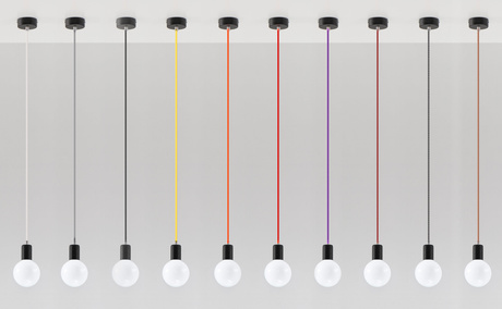 Ceiling pendant EDISON black +1x LED Bulb E27 4000K Cool White 7.5W 650lm