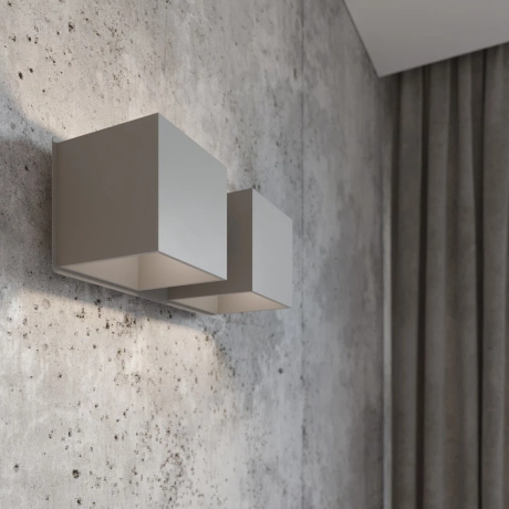 Wall lamp QUAD 2 grey