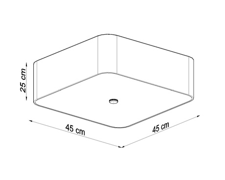 Ceiling lamp LOKKO 45 white + 5x LED Bulb E27 3000K Warm 7.5W 620lm