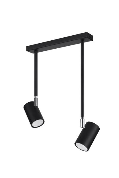 Ceiling lamp NORANO 2 black + 2x LED GU-10 3000K Warm 7W 620lm bulb