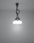 Hanging lamp DIEGO 5 grey + 5x LED Bulb E27 4000K Cool White 7.5W 650lm